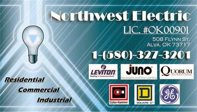 Northwest Electric banner: licensed, residential, commercial and industrial electrical work