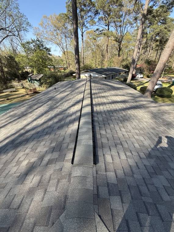 Finished architectural shingle roof