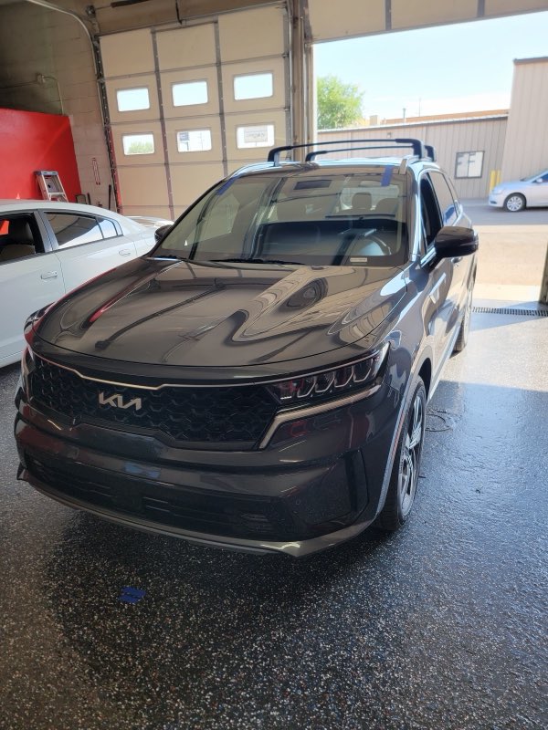 Kia SUV in the work bay